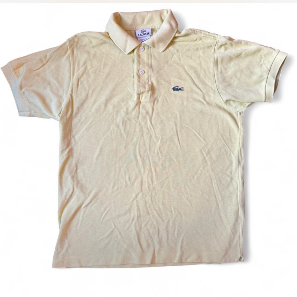 Yellow Lacoste men’s polo shirt size 3 (men’s small)